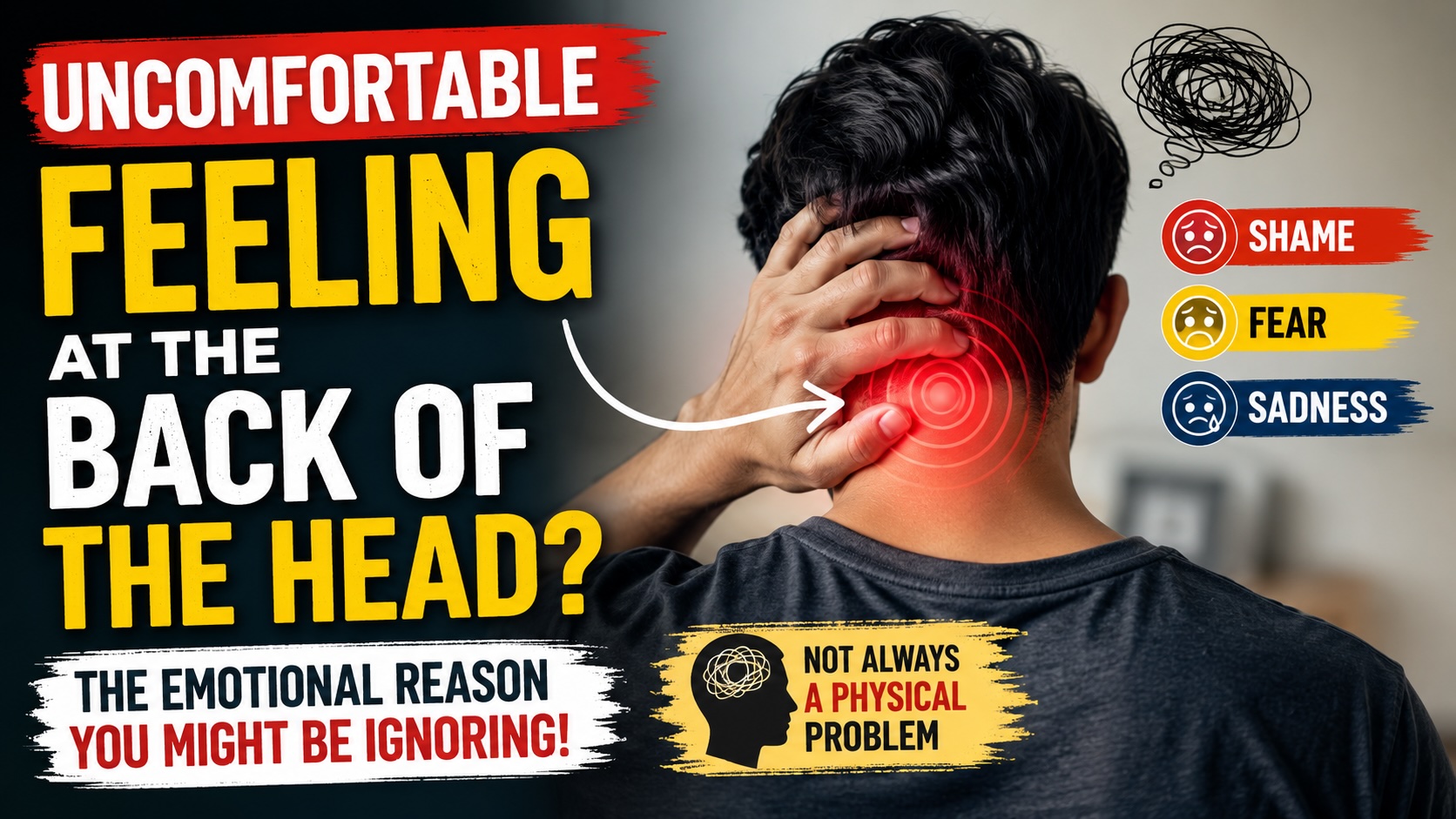 Uncomfortable feeling at the back of the head